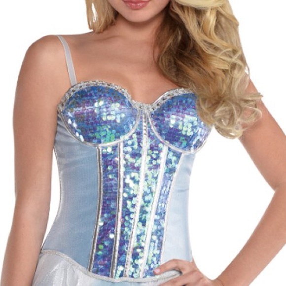 Irridescent Sequin Corset Blouse